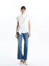 LC Waikiki Draped Collar Plain Crepe Women's Blouse
